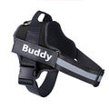 Adjustable breathable dog harness vest with custom name patch