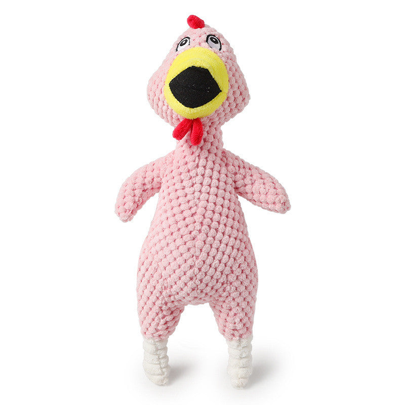 Lorzini plush squeaky dog toy, front view