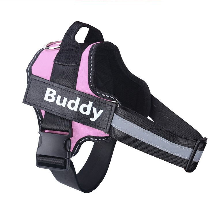 No-pull dog harness vest with D-ring leash attachment