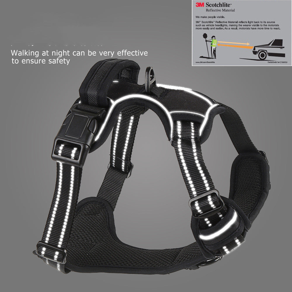 Lorzini no-pull reflective dog harness and leash set