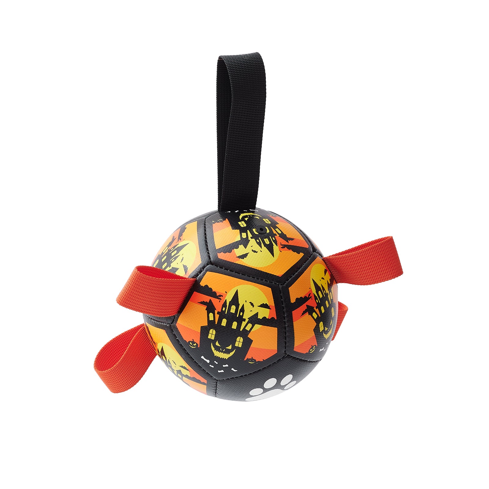 Halloween Lorzini dog soccer ball with grab straps for dogs