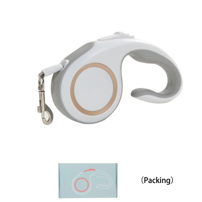 Lorzini 360° tangle-free retractable dog leash with one-hand brake