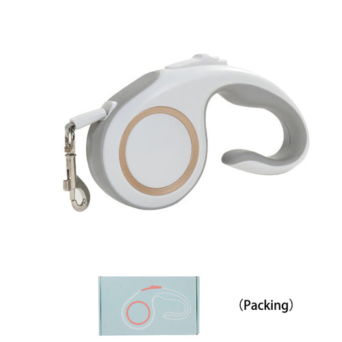 Lorzini 360° tangle-free retractable dog leash with one-hand brake