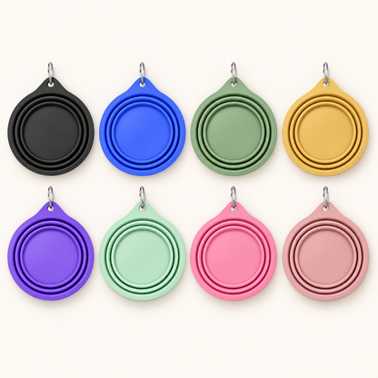 Lorzini travel dog bowl available in eight colors