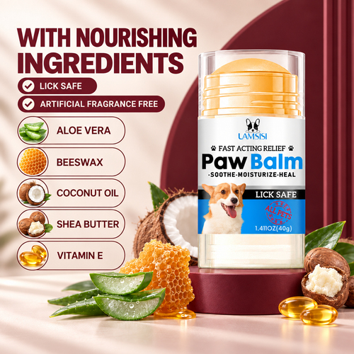 Dog paw and nose balm with aloe vera, beeswax, coconut oil, shea butter and vitamin E